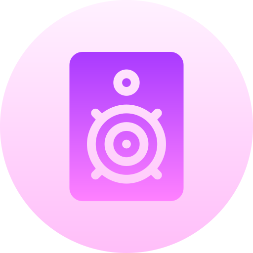 altavoz Basic Gradient Circular icono
