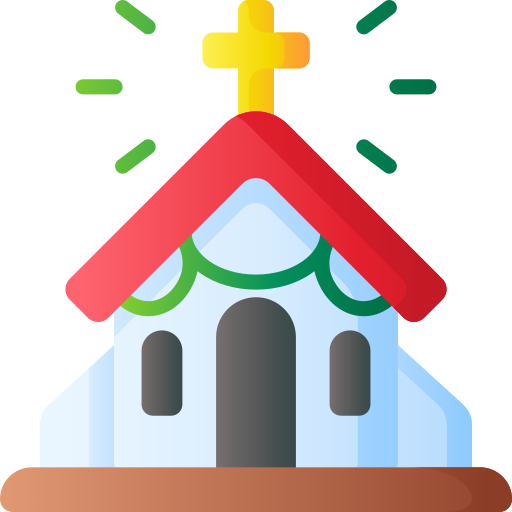 教会 3D Basic Gradient icon