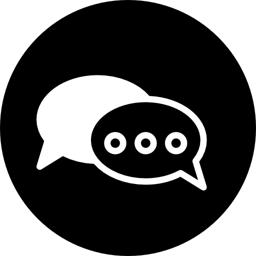 símbolo circular de conversación  icono