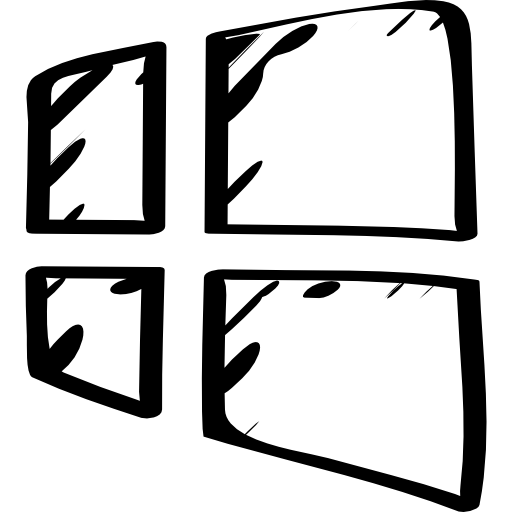 szkicowane logo systemu windows 8  ikona