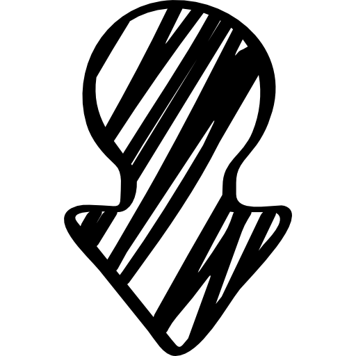 variante de forma de flecha hacia abajo esbozada  icono