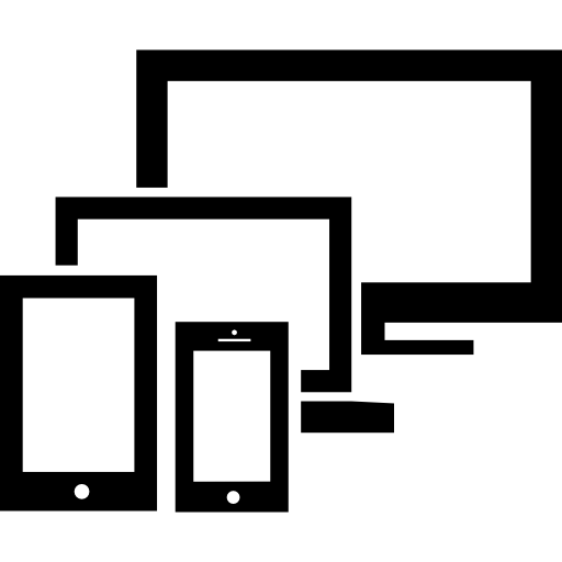 responsivo para símbolo de grupo de monitores modernos  Ícone