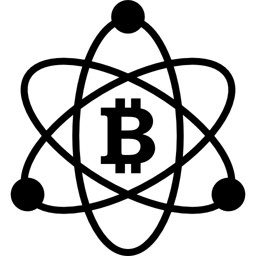 bitcoin nel simbolo della scienza  icona