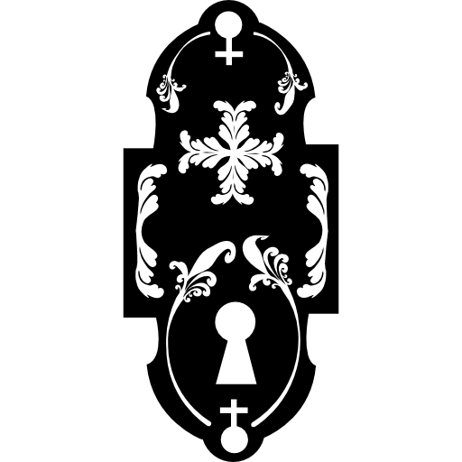 buco della serratura in un design verticale royalty  icona