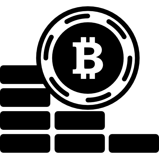 moneta bitcoin che scende  icona