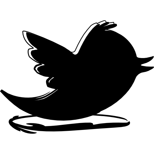 twitter esboçado do logotipo social  Ícone