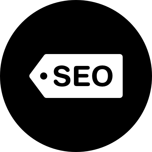 tag etichetta seo all'interno di un cerchio  icona
