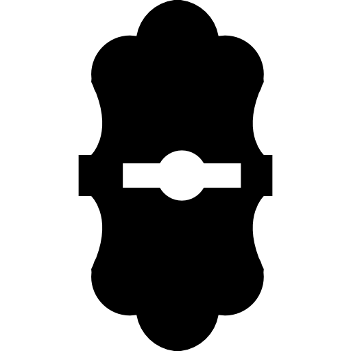 variante de ojo de cerradura con bordes curvos  icono