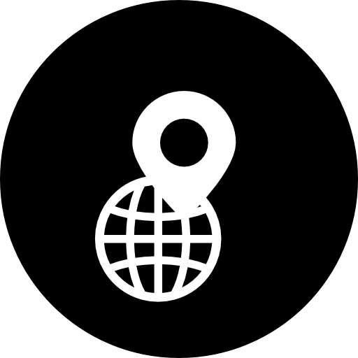 symbol zastępczy mapy na siatce kuli ziemskiej  ikona