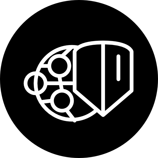 wereldveiligheidssymbool binnen cirkel  icoon