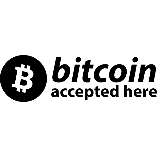 bitcoin akceptowane tutaj logo  ikona
