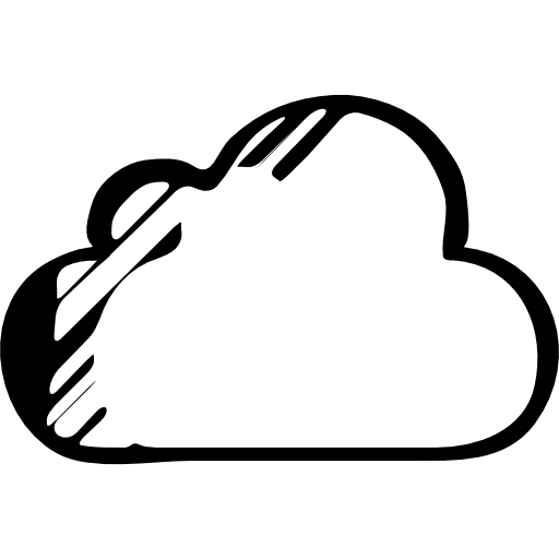 wolkenskizziertes symbol des internets  icon