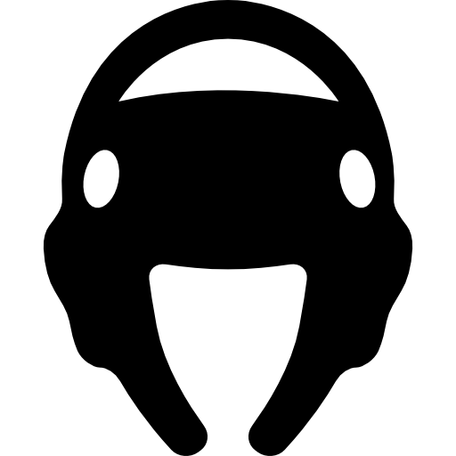 Taekwondo helmet silhouette  icon