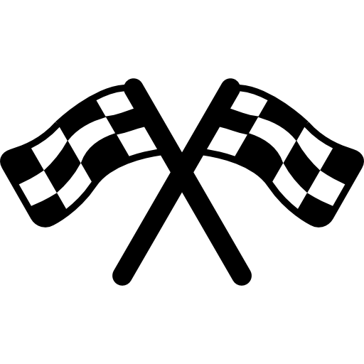twee motorvlaggen  icoon