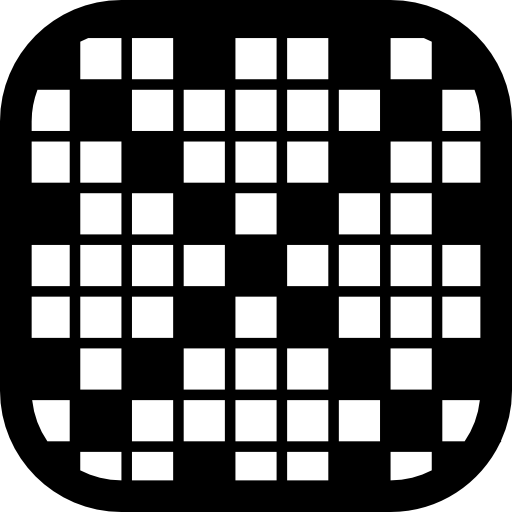 스크래블 둥근 체크 무늬 사각형  icon