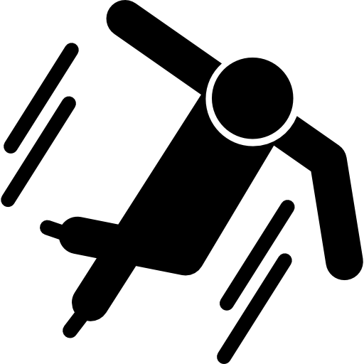 silueta de patinaje de velocidad  icono
