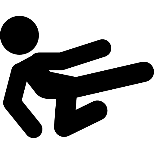 Martial arts fighter silhouette  icon