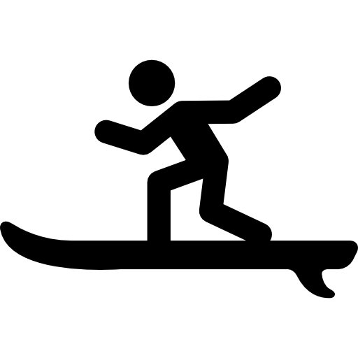 sagoma di surf  icona
