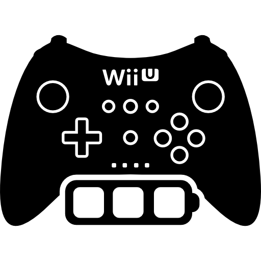 símbolo de control de juegos de batería completa de wii u  icono