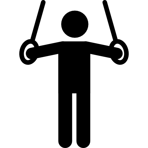 Individual gymnast on rings  icon
