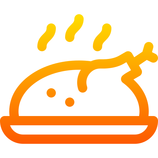 치킨 Basic Gradient Lineal color icon