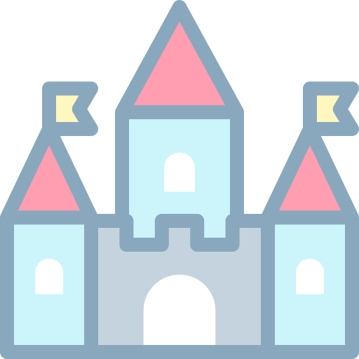 castillo Detailed color Lineal color icono
