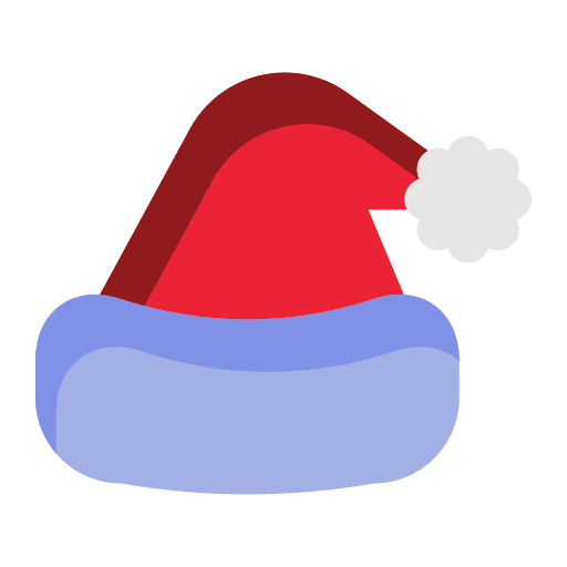gorro navideño Generic Flat icono