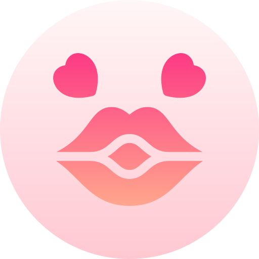 Поцелуй Basic Gradient Circular иконка
