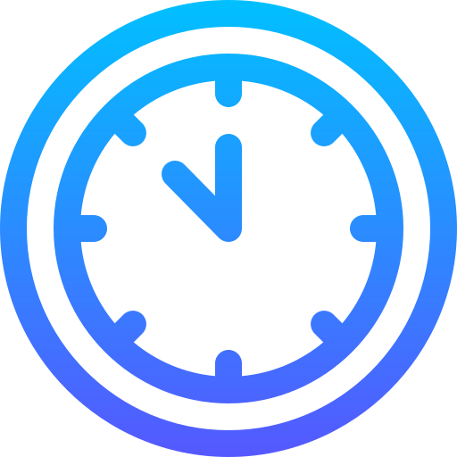 reloj Basic Gradient Lineal color icono