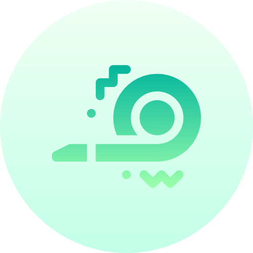 Party blower Basic Gradient Circular icon