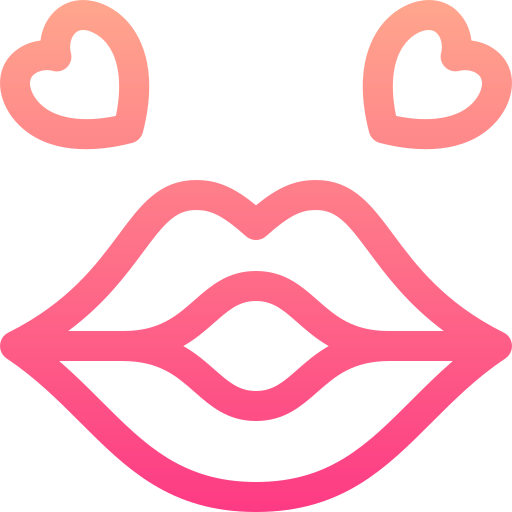 pocałunek Basic Gradient Lineal color ikona
