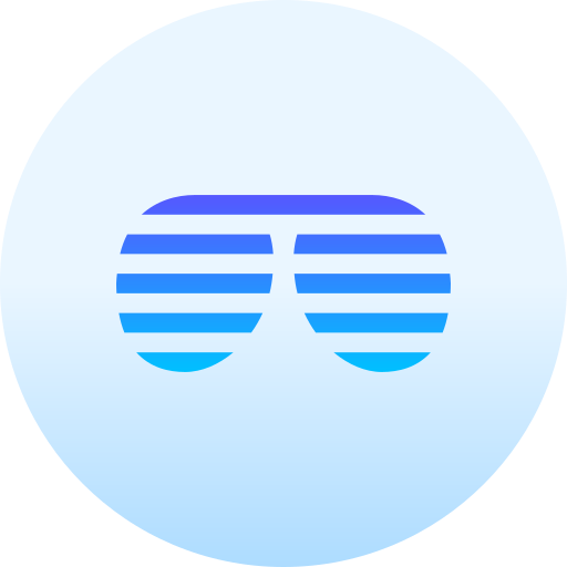 재미있는 안경 Basic Gradient Circular icon