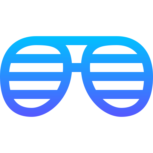 재미있는 안경 Basic Gradient Lineal color icon