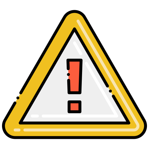 Предупреждающий знак Flaticons Lineal Color иконка