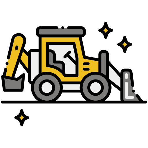 Backhoe Flaticons Lineal Color icon