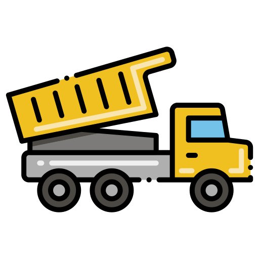 Dump truck Flaticons Lineal Color icon