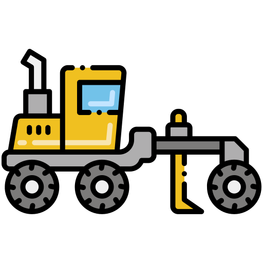 Grader Flaticons Lineal Color icon