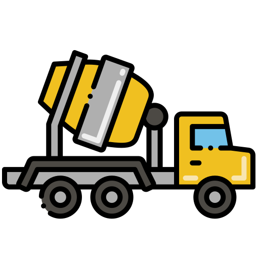 Mixer truck Flaticons Lineal Color icon