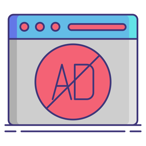 Ad blocker Flaticons Lineal Color icon