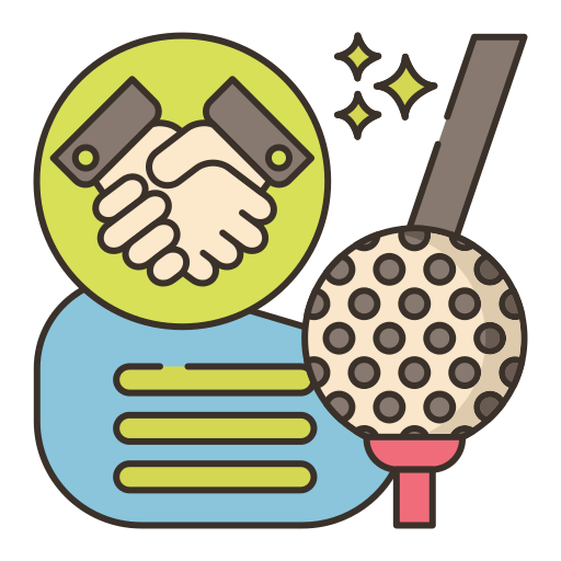 Golf club Flaticons Lineal Color icon