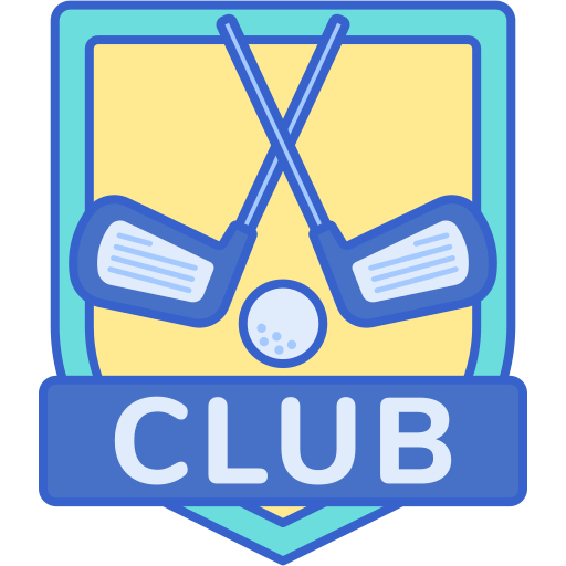 klub golfowy Flaticons Lineal Color ikona