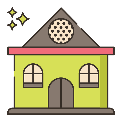 clubhouse Flaticons Lineal Color Ícone