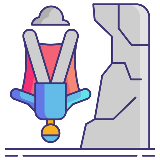 base-jumping Flaticons Lineal Color icon