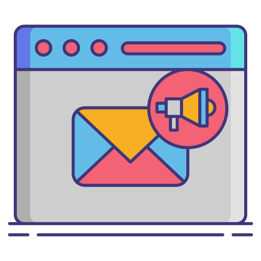 email reclame Flaticons Lineal Color icoon