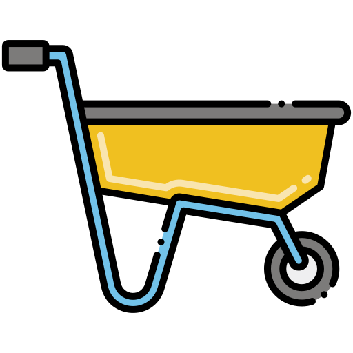 Wheelbarrow Flaticons Lineal Color icon