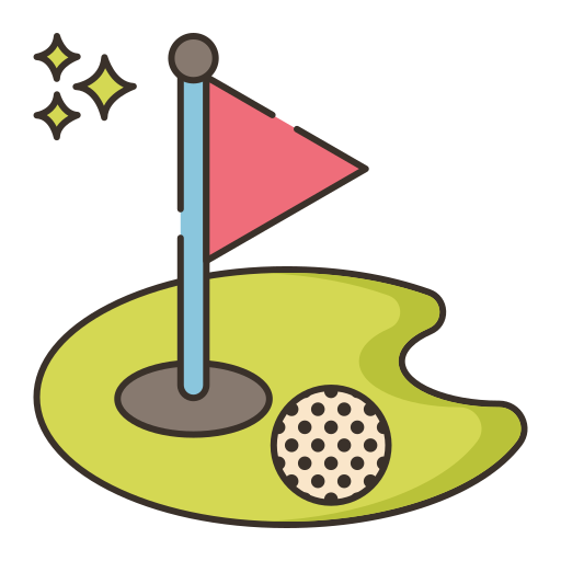 Golf field Flaticons Lineal Color icon