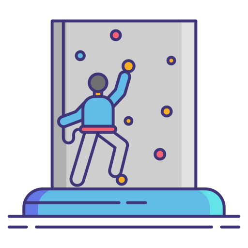 Climbing Flaticons Lineal Color icon
