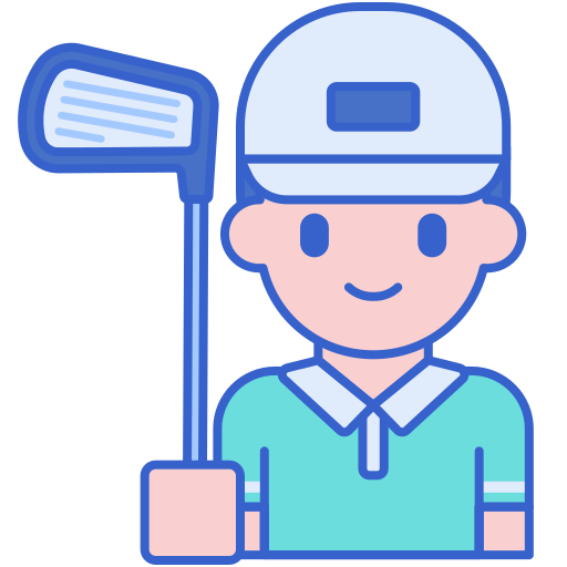 golfspieler Flaticons Lineal Color icon