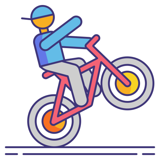 bmx Flaticons Lineal Color icon