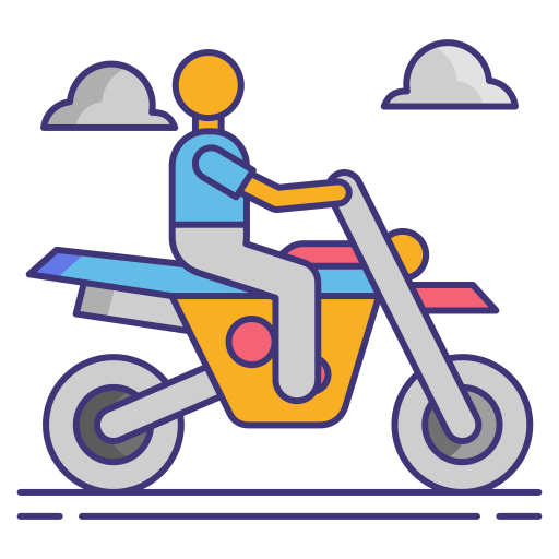 moto Flaticons Lineal Color icono